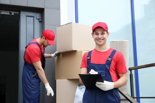Loading furniture into a van for a central London relocation