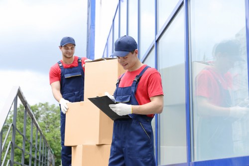 Packing office furniture and equipment for a Soho relocation