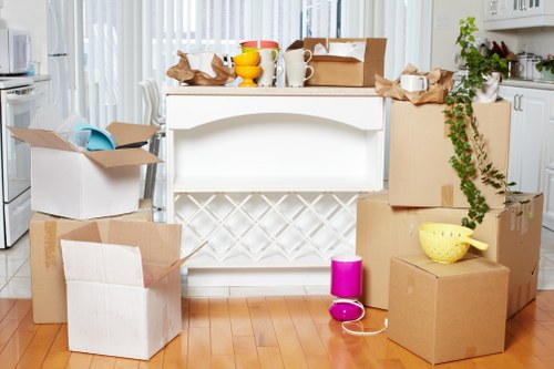 Office and retail packing boxes used in Soho