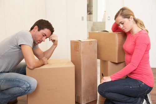 Preparing boxes and furniture for removal truck hire in Soho